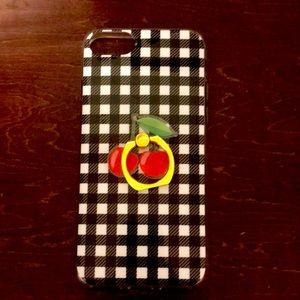 iPhone 7 cherry plaid phone case